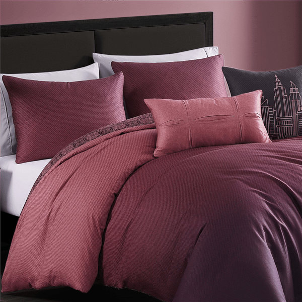 Bebejan® Mauve Dreams Cotton 5pc. Reversible Comforter Set