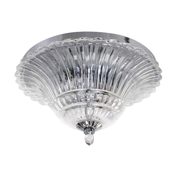 Lalia Home Blossom 2 Light Glass Ceiling Flush Mount Fixture