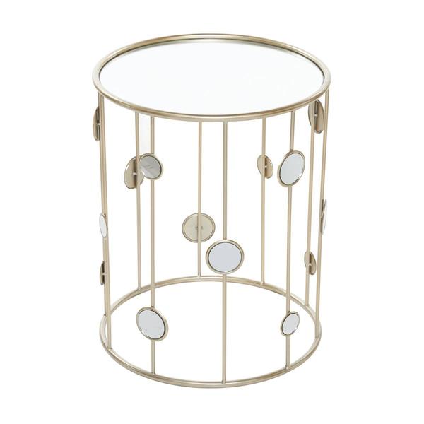 9th & Pike® Gold Metal Contemporary Accent Table - Set of 2