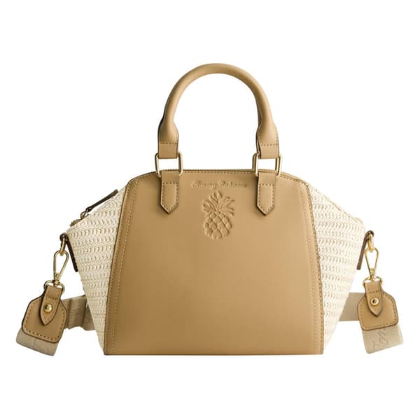 Tommy Bahama Large Satchel w/ Straw Accents