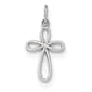 Gold Classics(tm) White Gold Polished Ribbon Cross - image 1