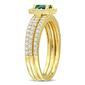 Gemstone Classics&#8482; 10kt. Gold Plated Lab Created Emerald Ring - image 2