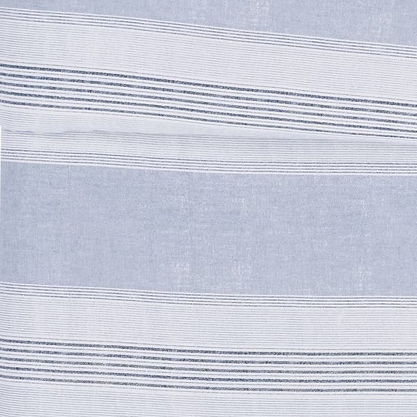 London Fog Fog Blue Stripe Duvet Cover Set