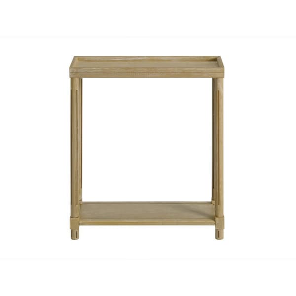New Ridge Home Goods Harrison Side End Tables w/ Shelf - Oak