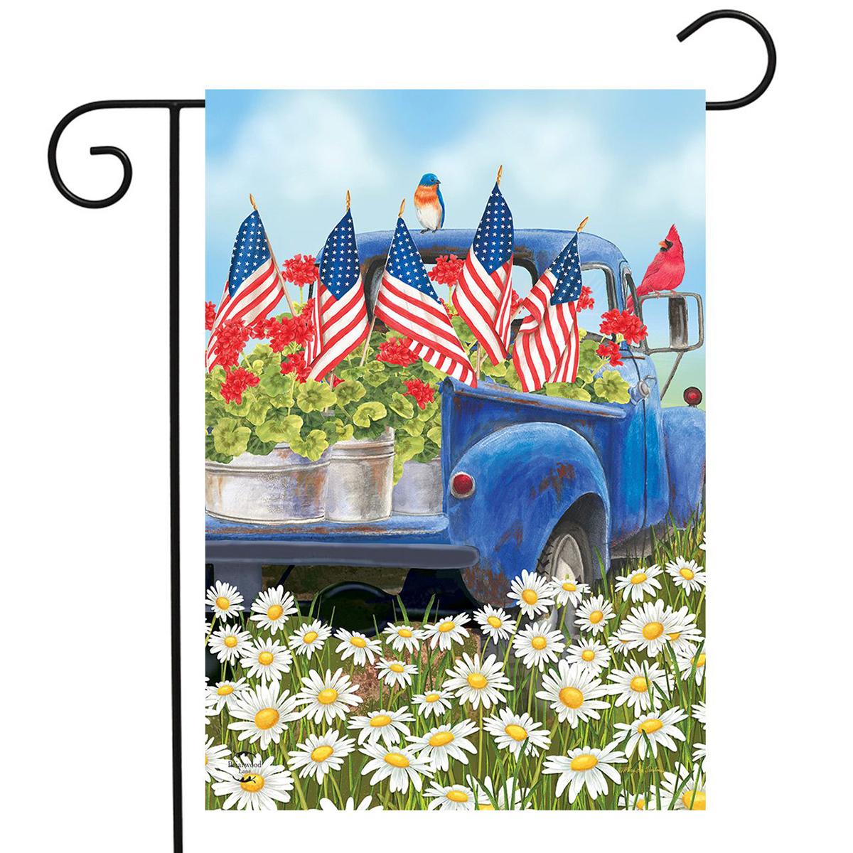 Briarwood Lane All American Truck Garden Flag