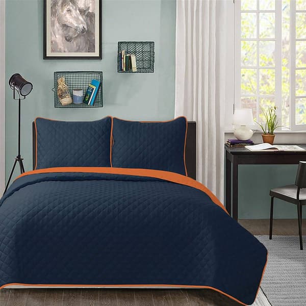 University 3pc. Solid Reversible Quilt Set