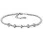 Rhodium Plated Sterling Silver Station Bracelet - image 1