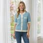 Womens Nanette Lepore 2 Pocket Texture Gold Button Sweater - image 1