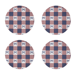 Avanti Celebration Woven Braided Round Placemats - Set of 4