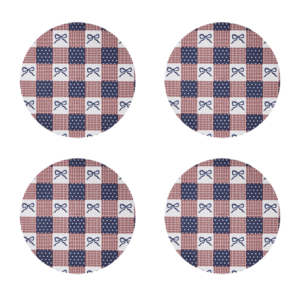 Avanti Celebration Woven Braided Round Placemats - Set of 4 - image 