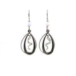 Silver Forest Silver-Tone Open Spiral Dangle Earrings