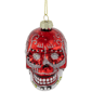 Northlight Day of the Dead Skull Head Glitter Christmas Ornament - image 1