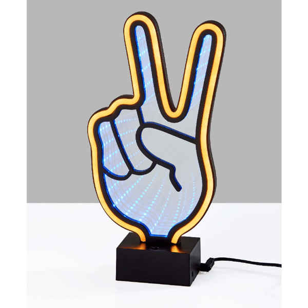Simplee Adesso Infinity Neon Peace Sign Table/Wall Lamp