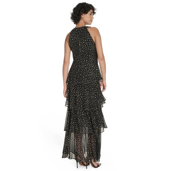 Womens Tommy Hilfiger Sleeveless Tiered Halter Neck Maxi Dress