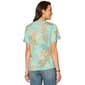 Womens Democracy Short Sleeve Side Tie Leaf Blouse - image 2