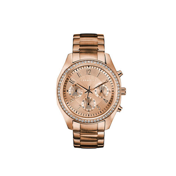 Womens Caravelle Rose Gold-Tone Bracelet Watch - 44L240 - image 