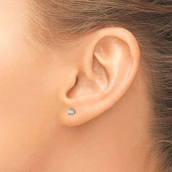 Pure Fire 14kt. White Gold Screwback 1/4ctw. Lab Diamond Earrings