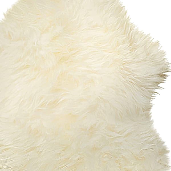 9th & Pike® Natural New Zealand Sheepskin Wool Accent Rug