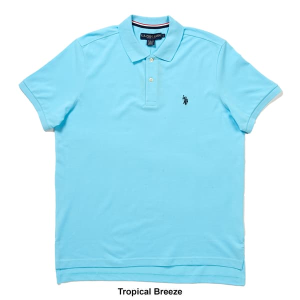 Mens U.S. Polo Assn.&#174; Solid Slim Fit Pique Polo