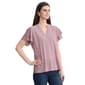 Petite Jones New York Short Double Flutter Sleeve Floral Blouse - image 3