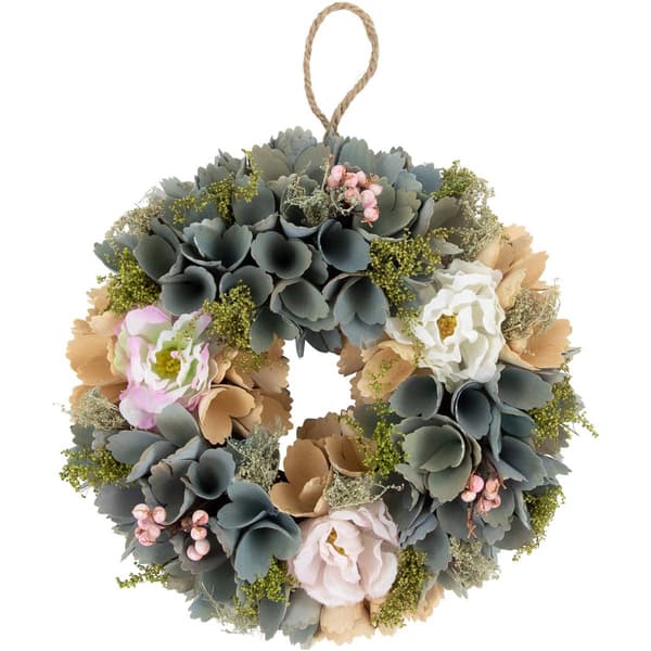 Northlight Seasonal Artificial Wooden Floral Spring Wreath - image 
