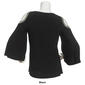 MSK Cold Shoulder Rhinestone Trim Keyhole Blouse - image 2