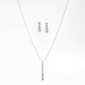 Rosa Rhinestones Linear Crystal Pendant and Earring Set - image 1