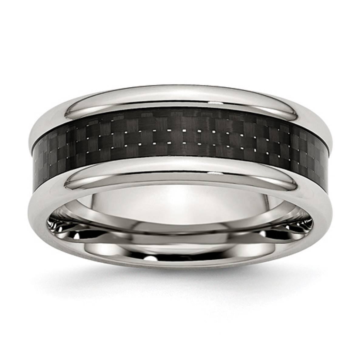 Mens Gentlemens Classics™ Polished Black Carbon Fiber...