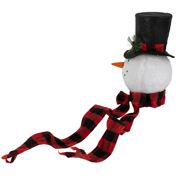Northlight 12in. Plush Snowman in Top Hat Christmas Tree Topper