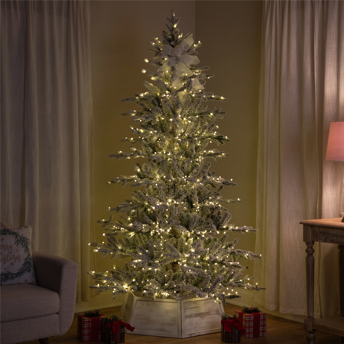 Northlight Real Touch™ 6ft. Pre-Lit Flocked Pine Christmas Tree