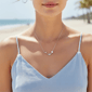 Saffron 0.5ctw. Moissanite Diamond Dolphin Pendant Necklace - image 6
