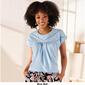 Womens Preswick & Moore Embroidered Yoke Tee - image 2