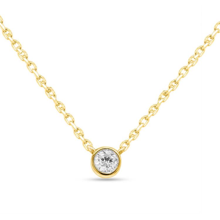 Nova Star(R) 1/4ctw. Lab Grown Diamond Bezel Set Solitaire Pendant