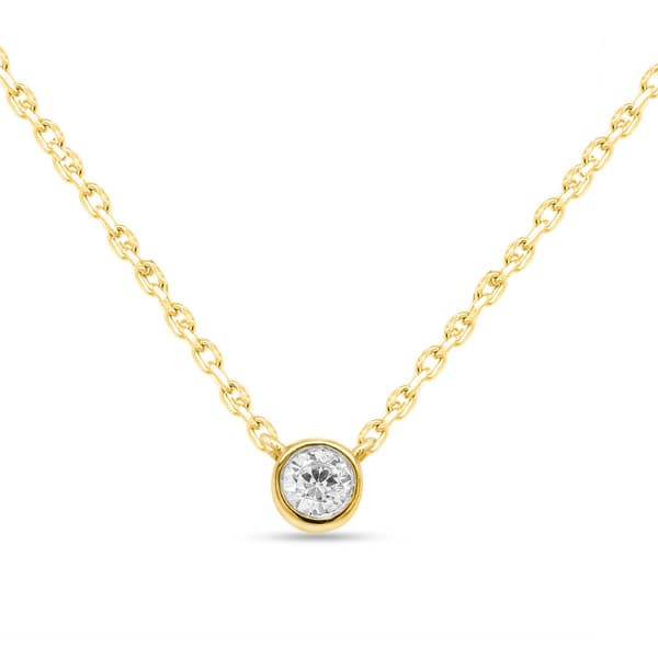 Nova Star(R) 1/4ctw. Lab Grown Diamond Bezel Set Solitaire Pendant - image 