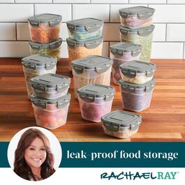 Rachael Ray 30pc. Leak-Proof Stacking Food Storage Container Set