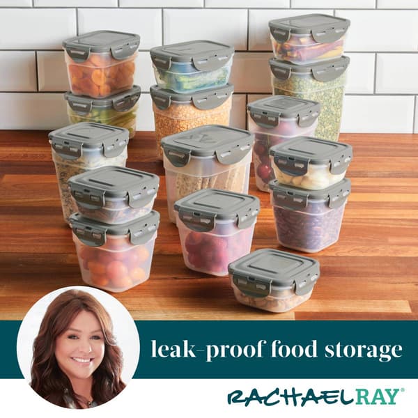 Rachael Ray 30pc. Leak-Proof Stacking Food Storage Container Set