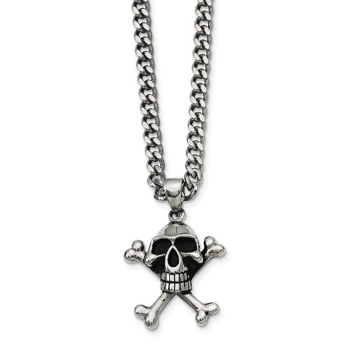 Mens Gentlemen’s Classics™ Skull & Crossbones Necklace