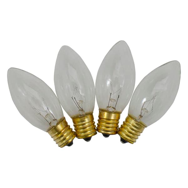Northlight Seasonal 4pk. C9 Clear Transparent Replacement Bulbs