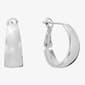 Athra Silver Plated 15mm Oval Hoop Earrings - image 1
