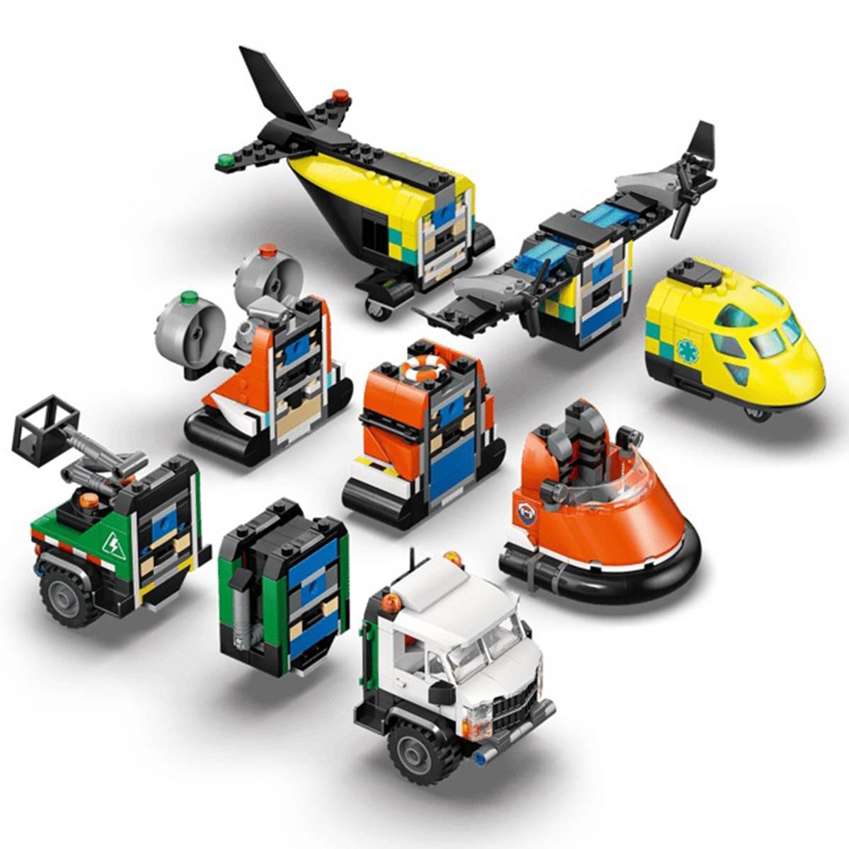 LEGO® City Airplane Service Truck & Hovercraft Building Kit