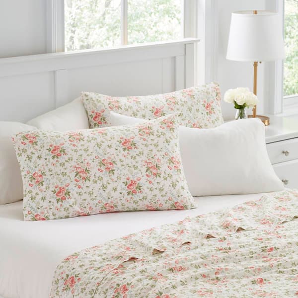 Laura Ashley® Celipatchwork 136 Thread Count Reversible Quilt Set