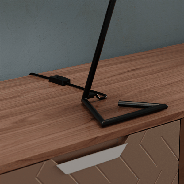 Infibrite 23in. Angular Base Table Lamp with Conical Shade