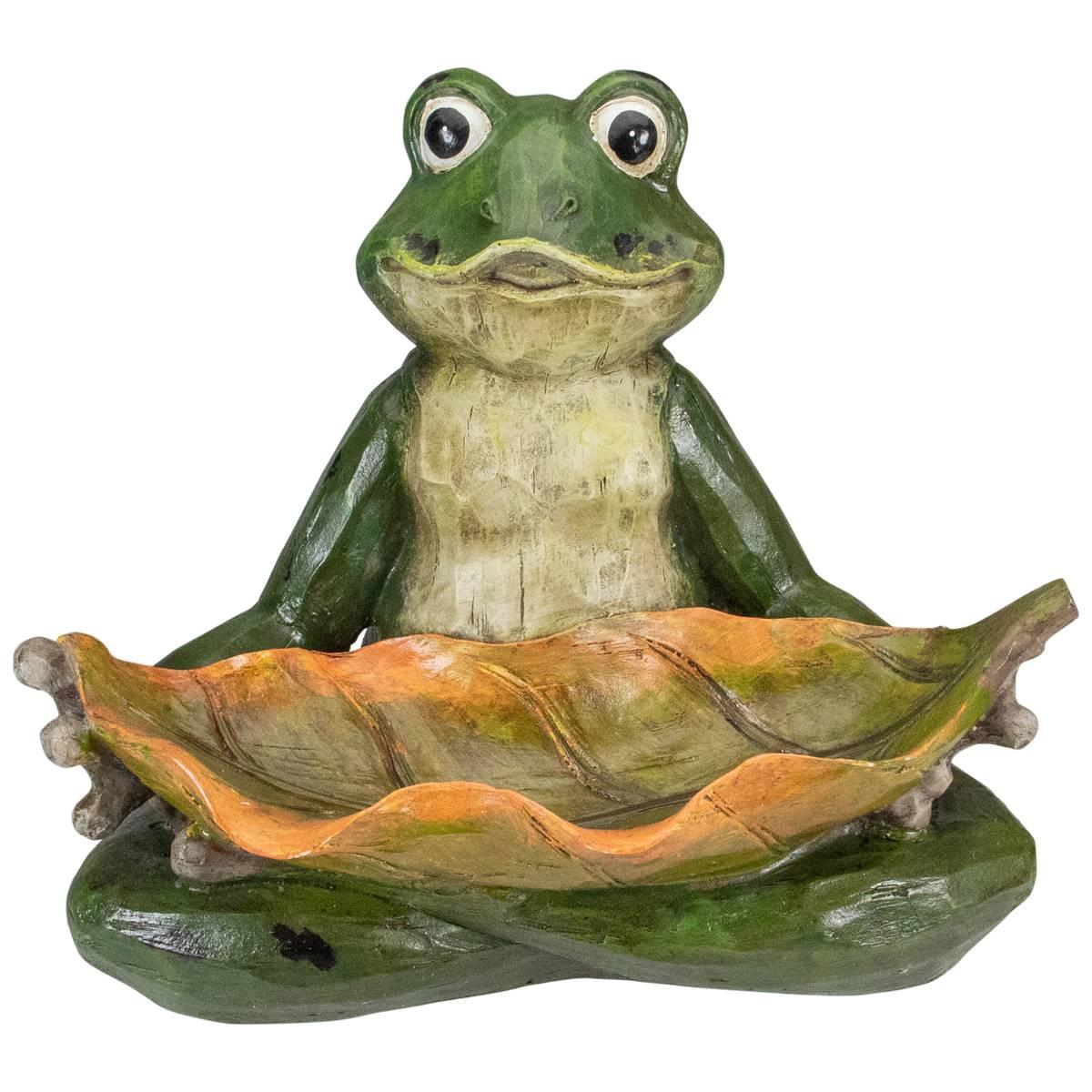 Northlight Seasonal 14in. Frog Birdfeeder Outdoor Garden...