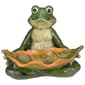 Northlight Seasonal 14in. Frog Birdfeeder Outdoor Garden Statue - image 1
