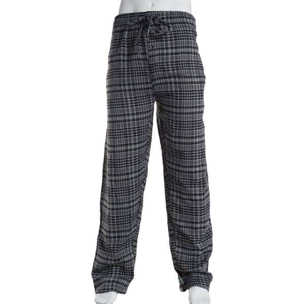 Mens Big &amp; Tall Architect(R) Flannel Pajama Pants-Black/Grey - image 