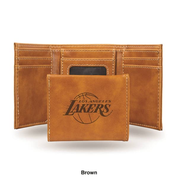 Mens NBA Los Angeles Lakers Faux Leather Trifold Wallet