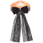 Womens Happy Halloween Skull Velvet Mesh Bow - image 1