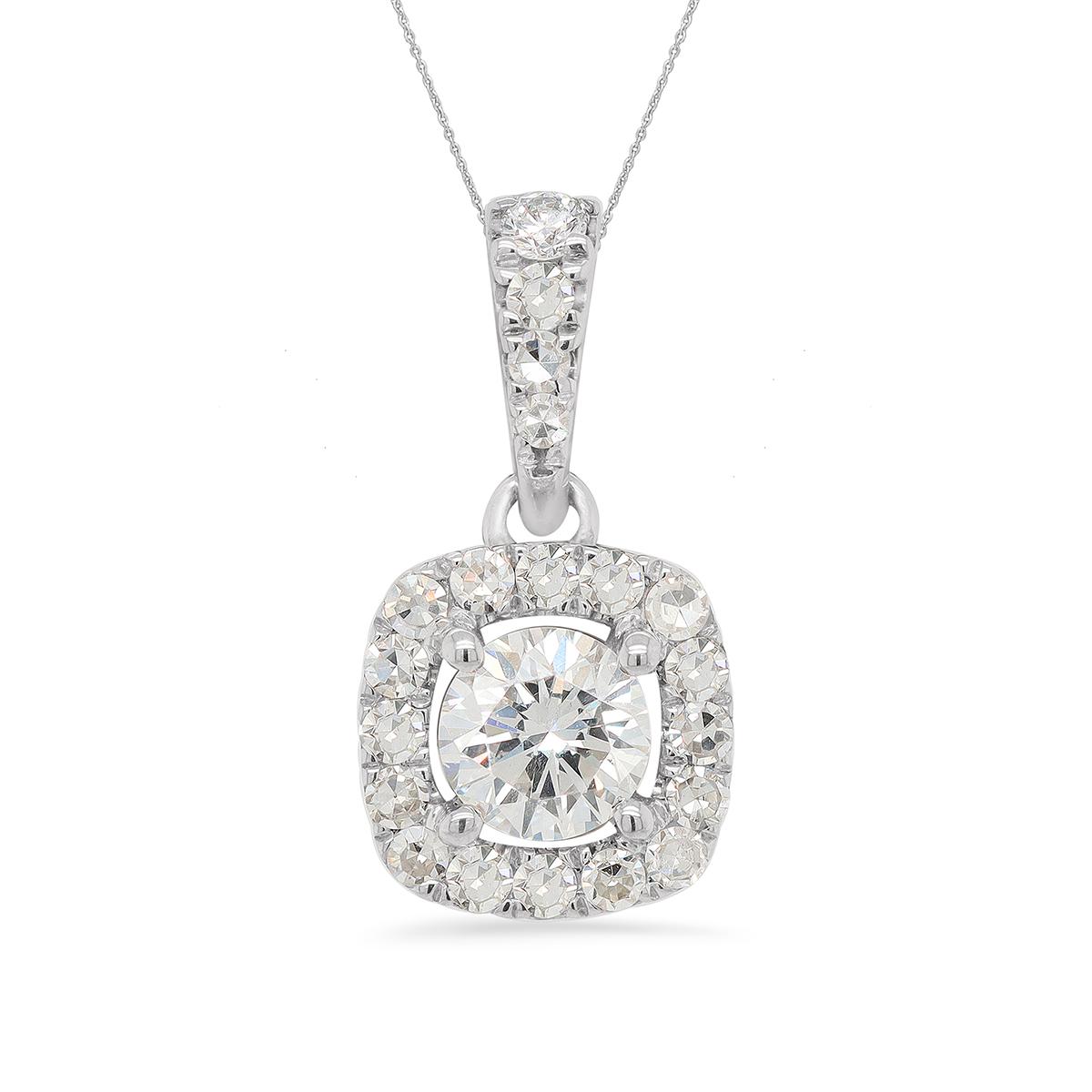 Nova Star® 1/3ctw. Lab Grown Diamond Halo Pendant Necklace