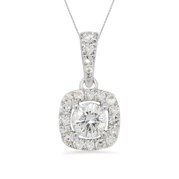 Nova Star&#40;R&#41; 1/3ctw. Lab Diamond Halo Pendant Necklace - image 