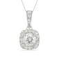 Nova Star&#40;R&#41; 1/3ctw. Lab Diamond Halo Pendant Necklace - image 1